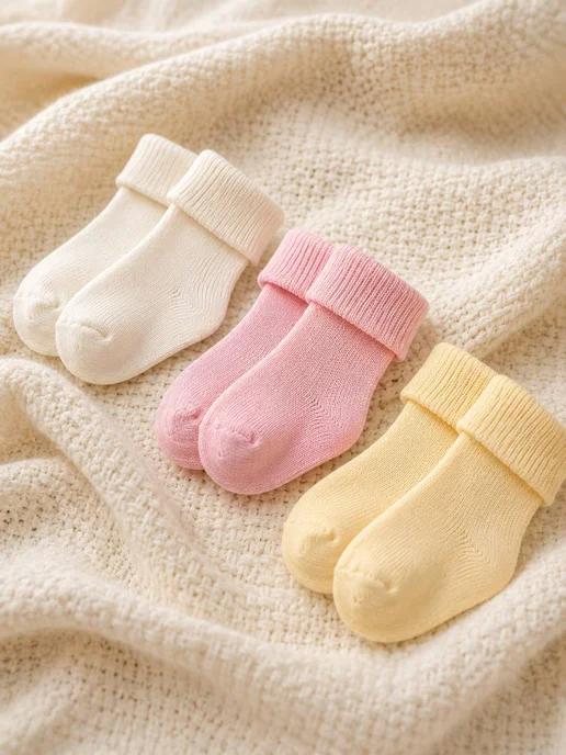 Sullun socks/Носки для новорожденных/ 0-6 мес Летние тонкие носки для новорожденных, белый, фото 8