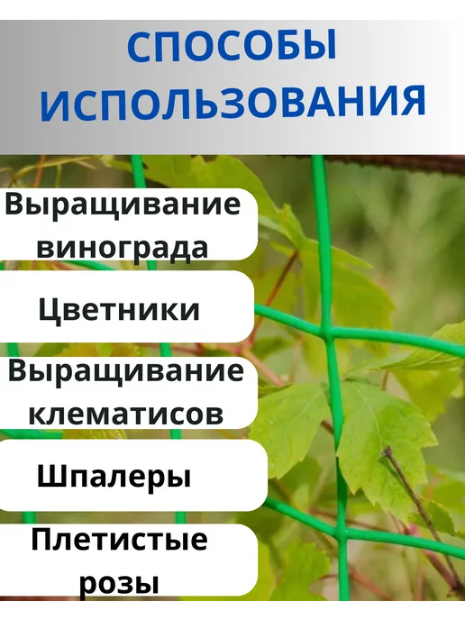 Сетка ПК Сетка пластиковая для винограда яч.90х90мм 1х5м Зеленый, 1x5 м, фото 3