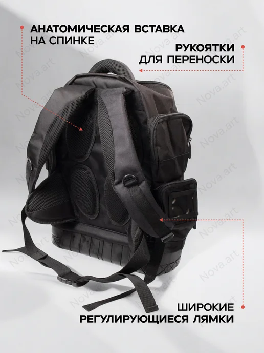 КВТ Рюкзак монтажника С-07 для инструментов 69309, черный, фото 2