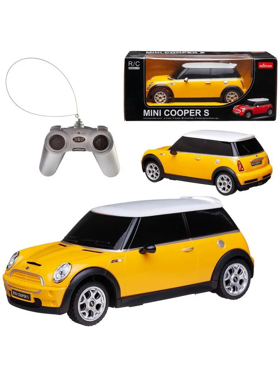 RASTAR Машина р/у 1:18 Minicooper S, цвет жёлтый