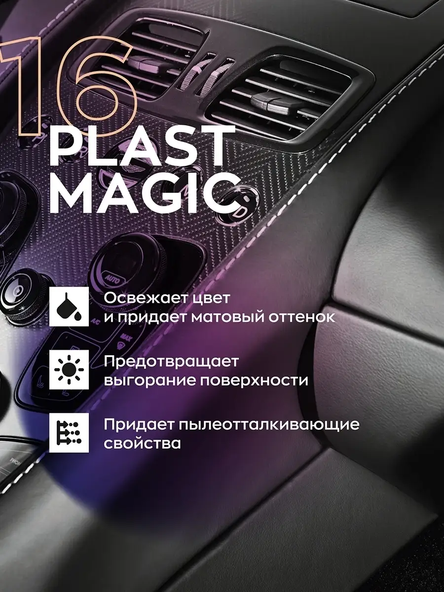 Полироль для авто 16 PLAST MAGIC Smart Open 63579113 купить в  интернет-магазине Wildberries