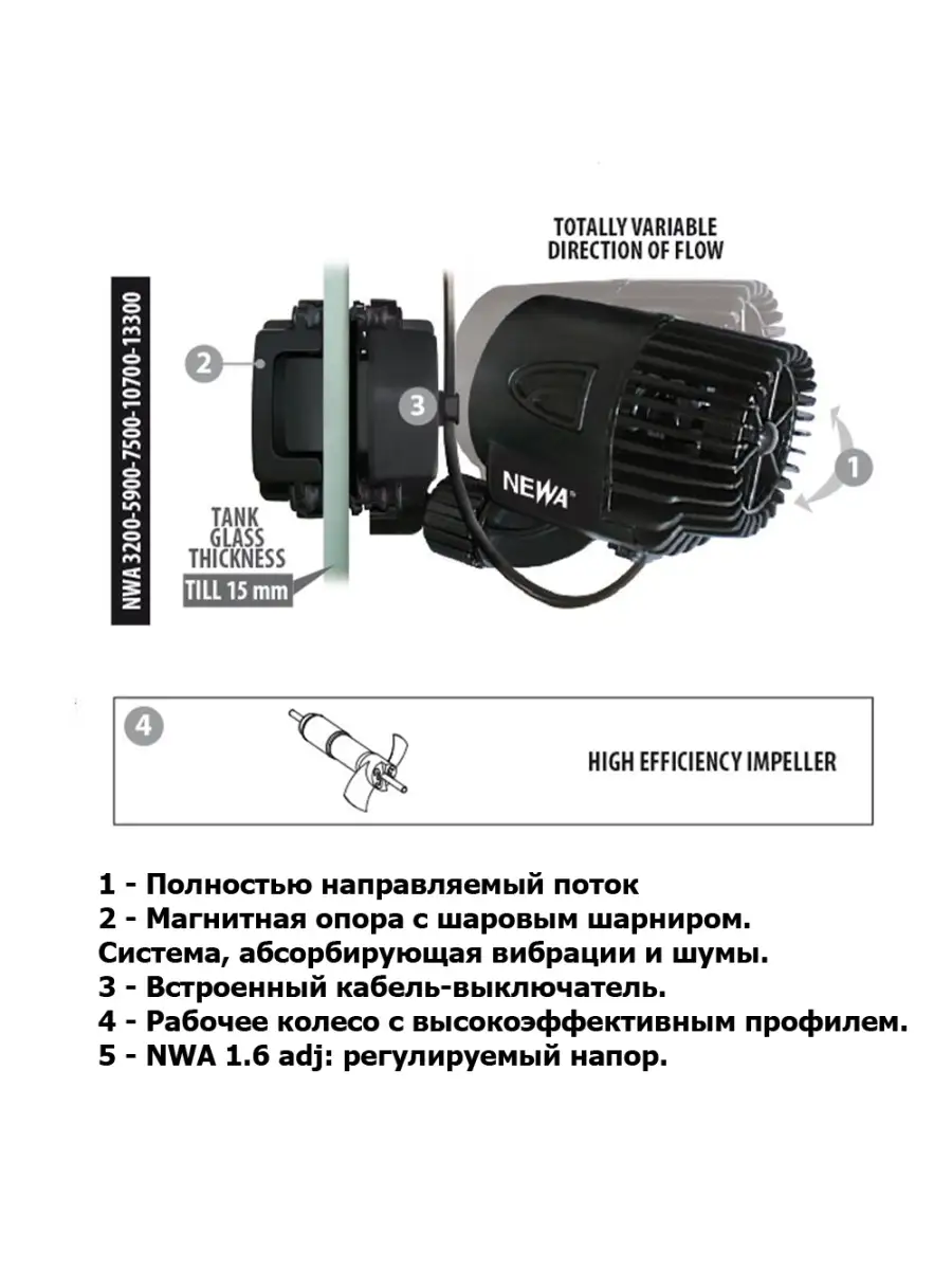 Помпа течения для аквариума Wave 7500 Newa 63603150 купить за 6 436 ₽ в  интернет-магазине Wildberries