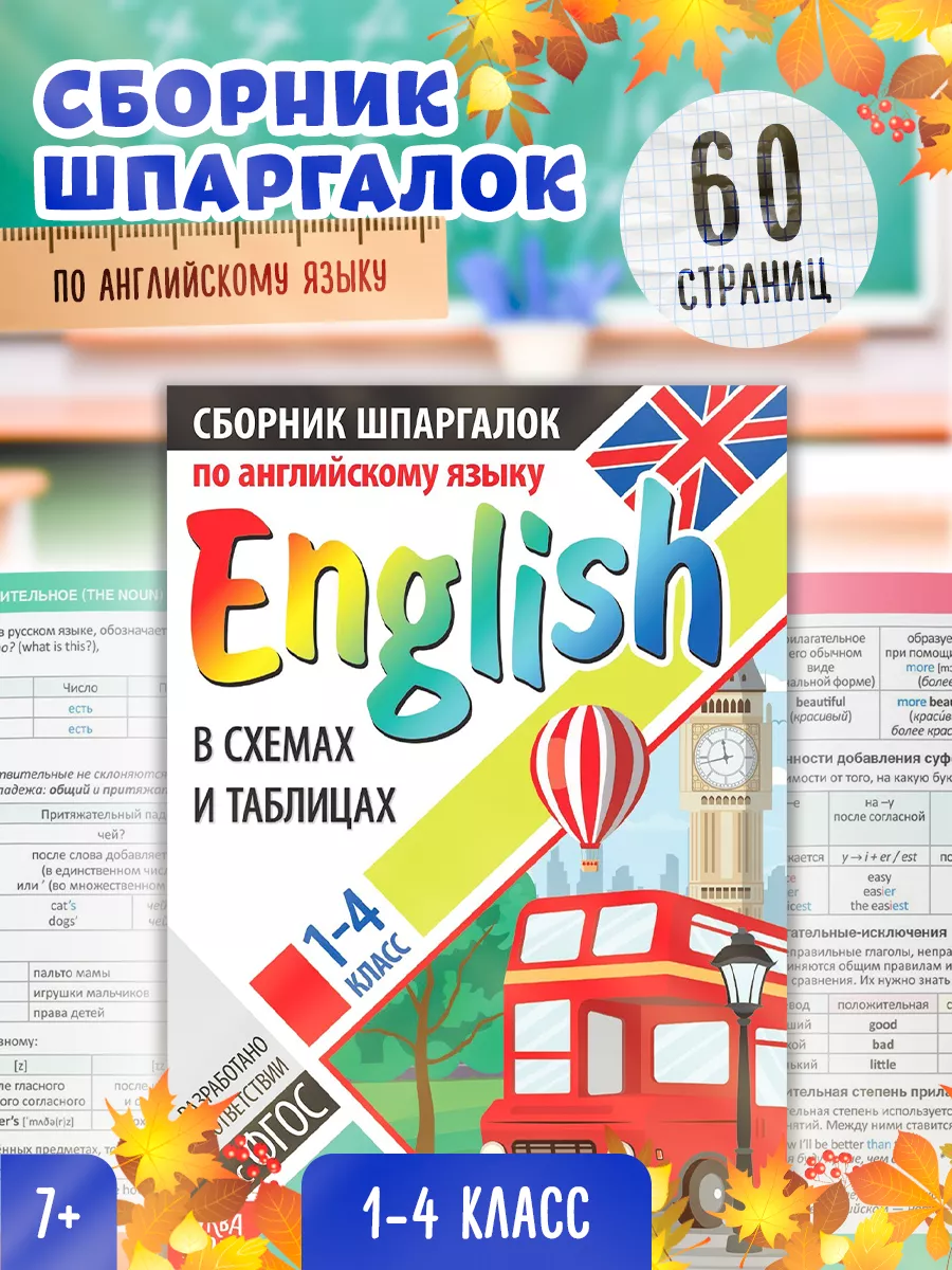 Сборник шпаргалок по английскому языку с 1-4 класс Буква-Ленд 63616764  купить за 177 ₽ в интернет-магазине Wildberries