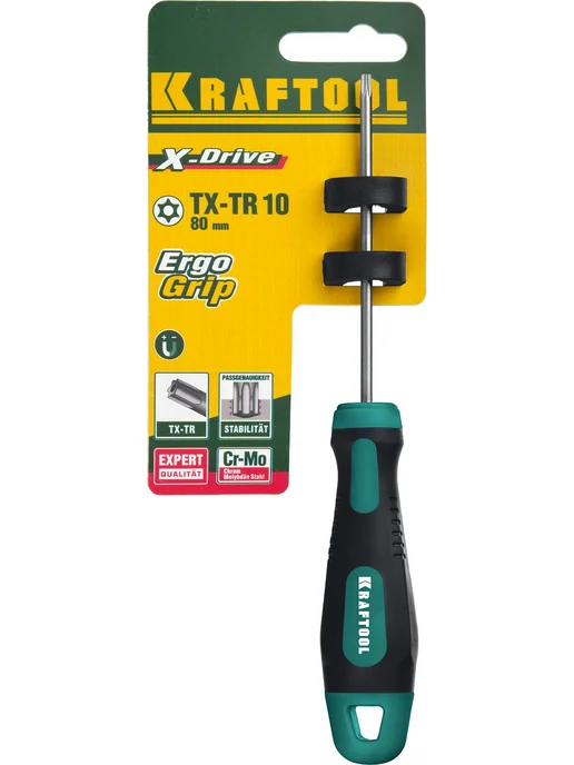 Kraftool Отвертка Torx с отверстием 10x80 мм 250077-10-080, 10x80 мм, фото 4