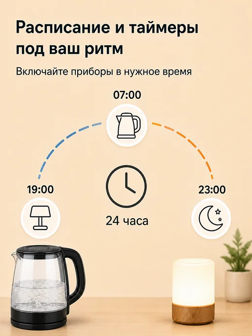 EKF Умная розетка Алиса Яндекс wifi с таймером Салют Маруся PRO, черный, фото 5