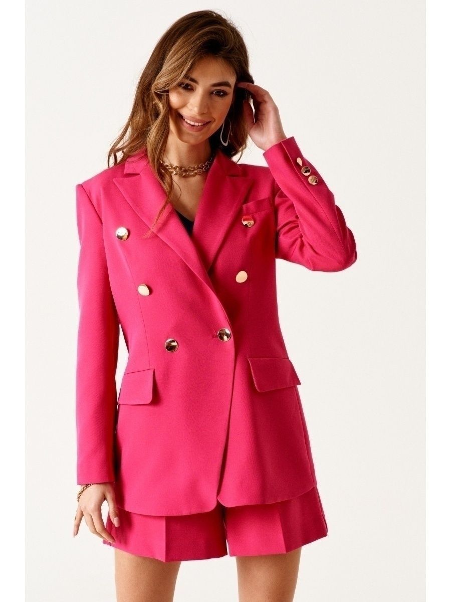 Бордовый двубортный пиджак женский
