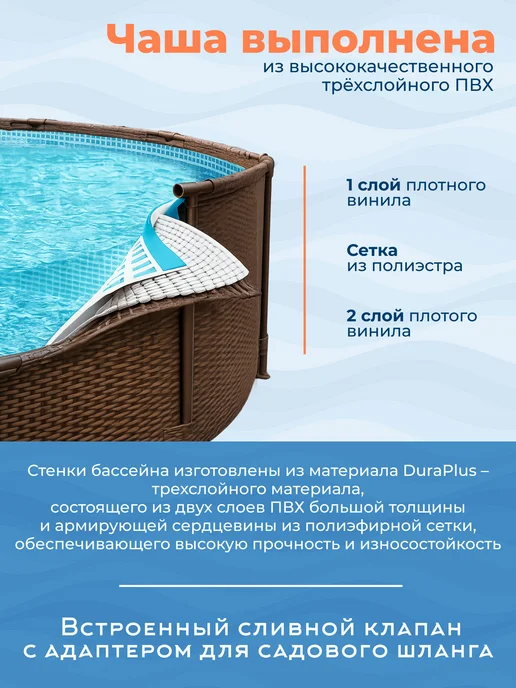 Bestway Бассейн каркасный, 305x100 см, 6148 л, 305x100 см, 6148 л, фото 2