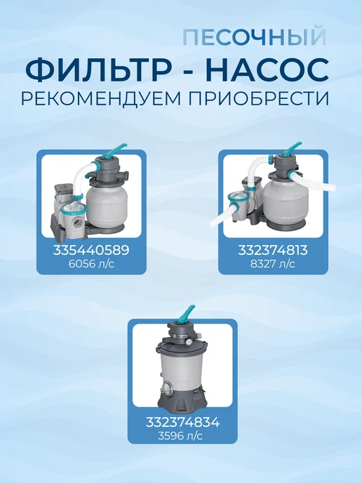 Bestway Бассейн каркасный, 305x100 см, 6148 л, 305x100 см, 6148 л, фото 8