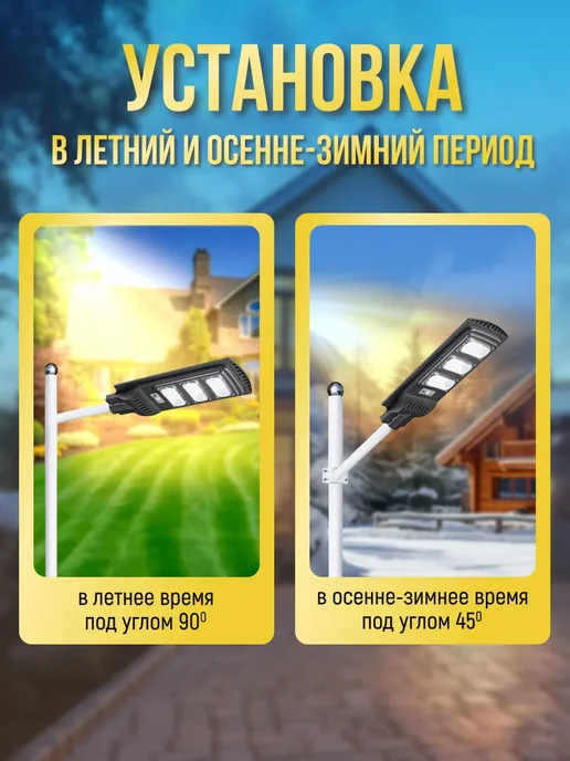 Sunlightfine Прожектор уличный на солнечной батарее 90 вт, 90 Вт, фото 4