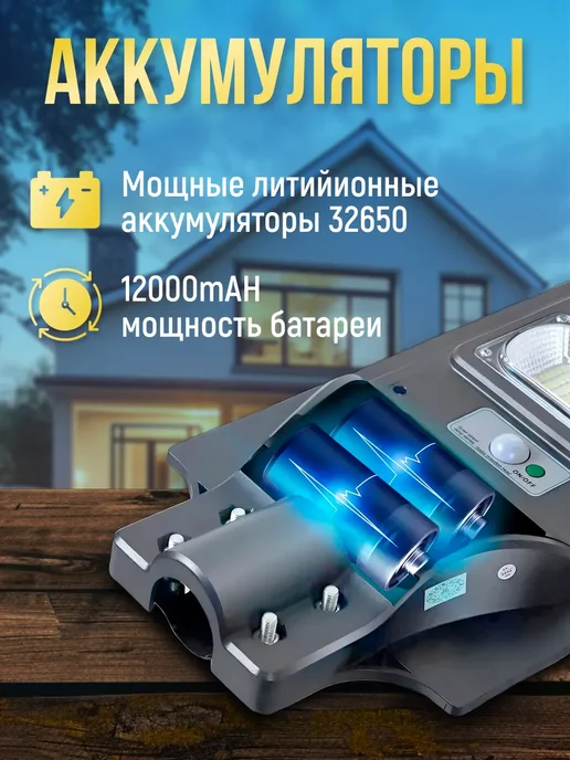 Sunlightfine Прожектор уличный на солнечной батарее 90 вт, 90 Вт, фото 5