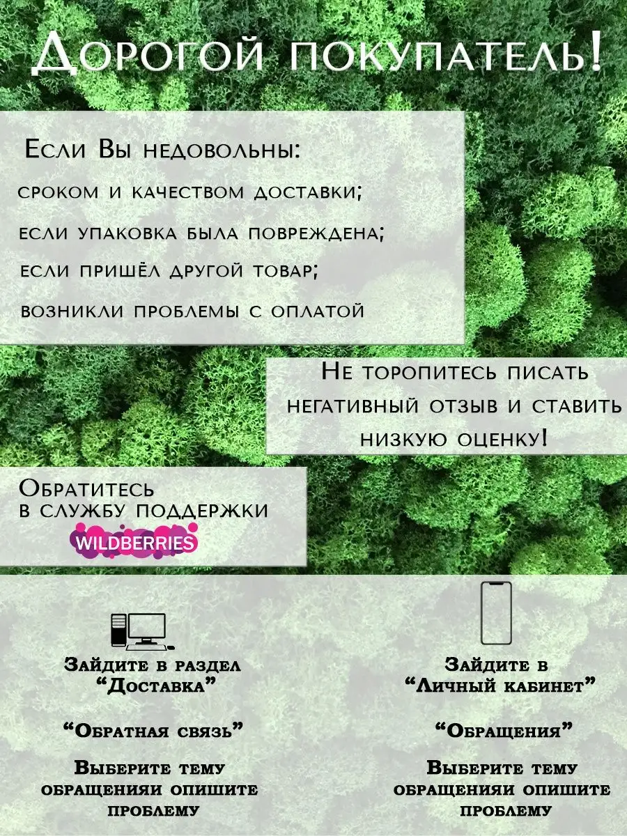 Набор декоративный стабилизированный мох ягель Планета Флористики 63799186  купить за 905 ₽ в интернет-магазине Wildberries