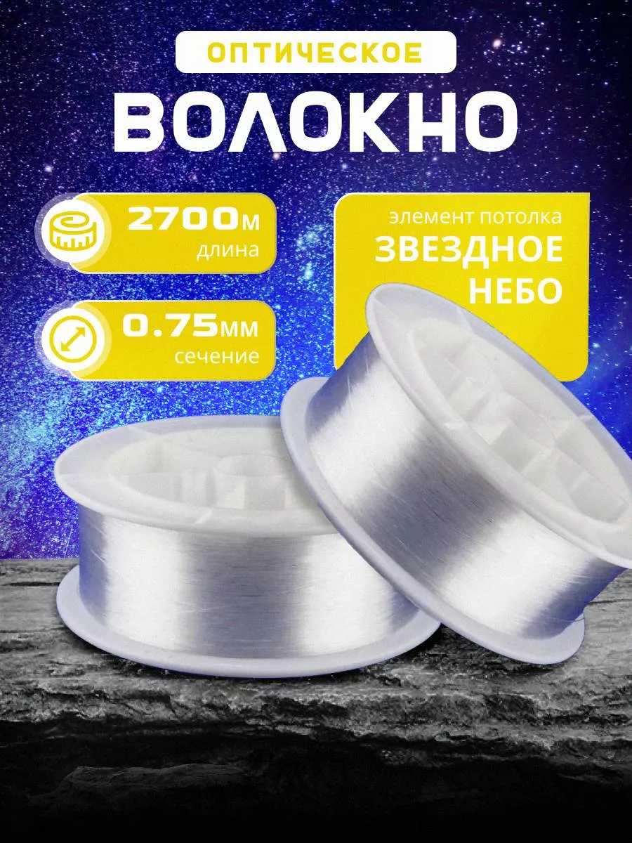 Оптическое волокно 0.75 мм 2700 м led fiber optic Сillumination 63822723  купить в интернет-магазине Wildberries