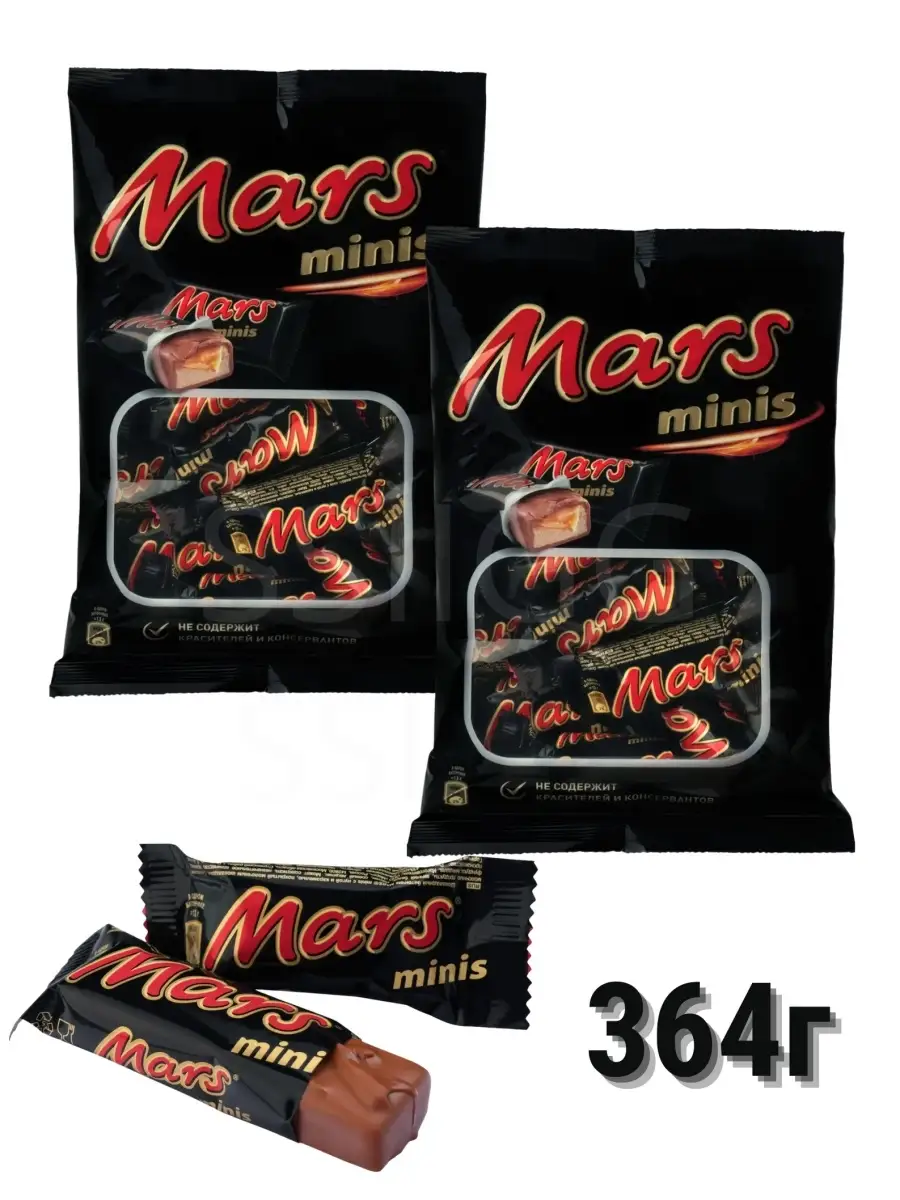 Конфеты Mars Minis Марс Мини 2шт по 182г Мир Конфет 63921689 купить в  интернет-магазине Wildberries