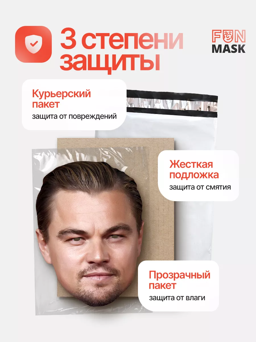 Маска Леонардо Ди Каприо, картон FUN MASK 64039535 купить за 368 ₽ в  интернет-магазине Wildberries