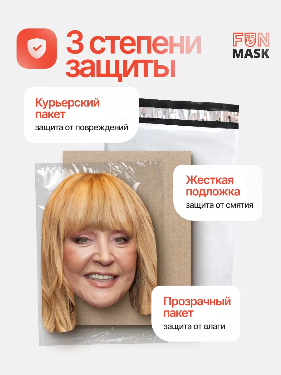 Маска Алла Пугачева, картон FUN MASK 64039616 купить за 368 ₽ в  интернет-магазине Wildberries