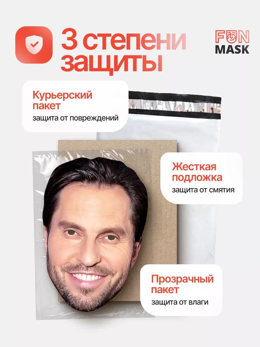 Маска Артур Пирожков (Александр Ревва), картон FUN MASK 64039669 купить за  368 ₽ в интернет-магазине Wildberries