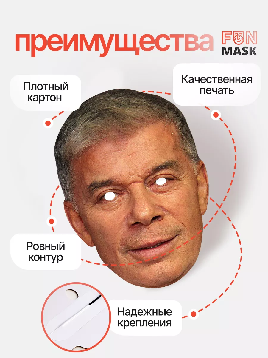 Маска Олег Газманов, картон FUN MASK 64039738 купить за 368 ₽ в  интернет-магазине Wildberries