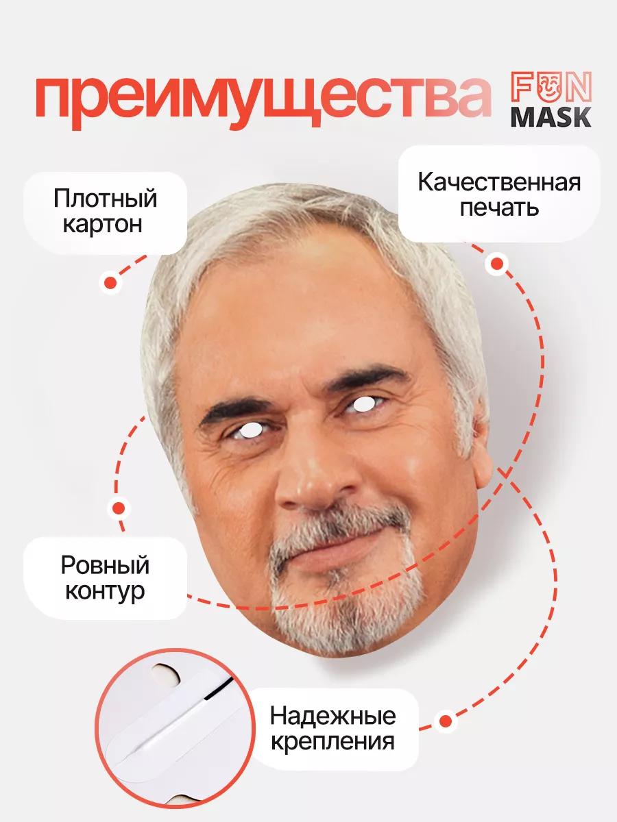 Маска Валерий Меладзе, картон FUN MASK 64039751 купить за 387 ₽ в  интернет-магазине Wildberries