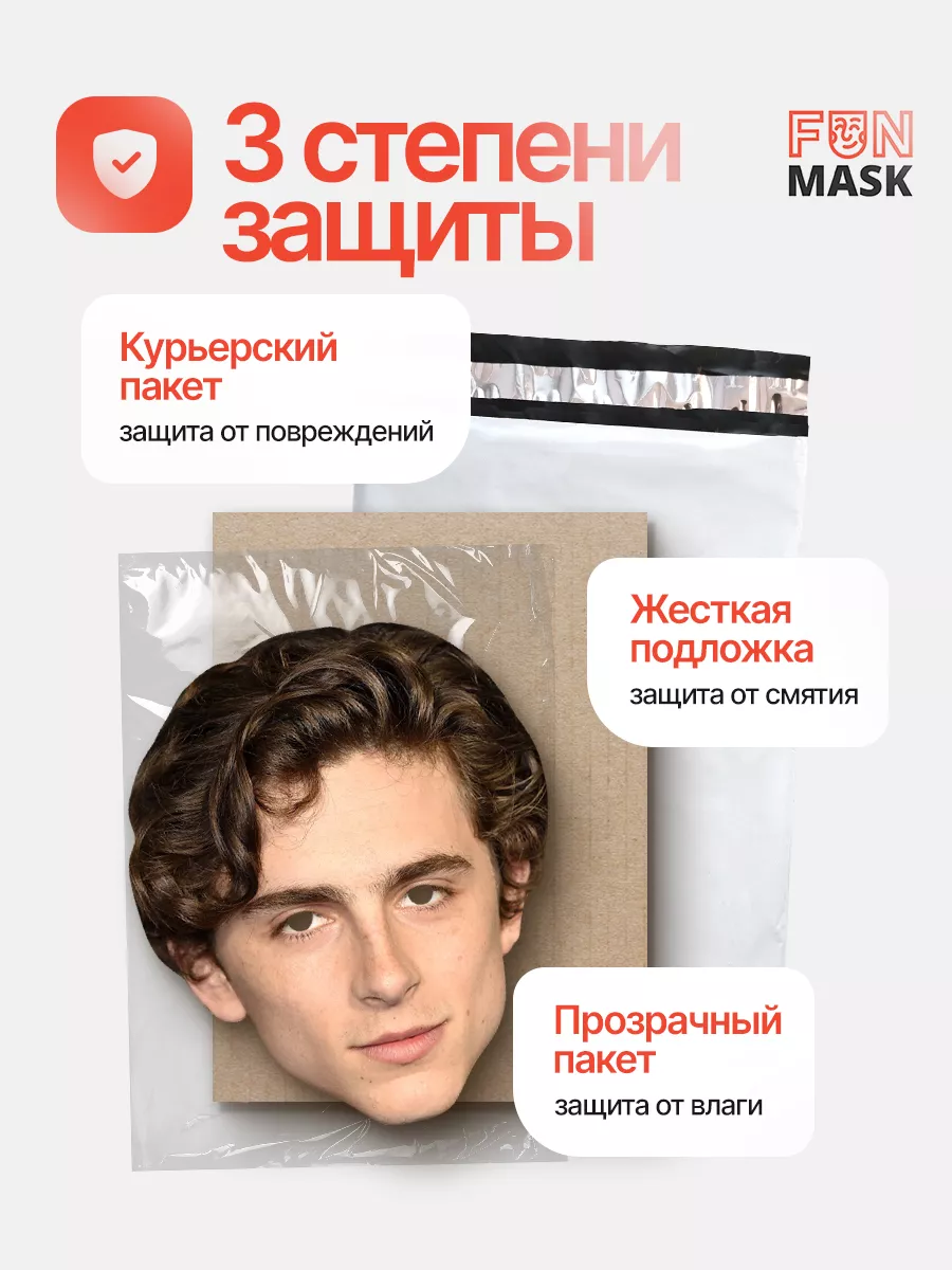 Маска Тимоти Шаламе, картон FUN MASK 64039763 купить за 324 ₽ в  интернет-магазине Wildberries