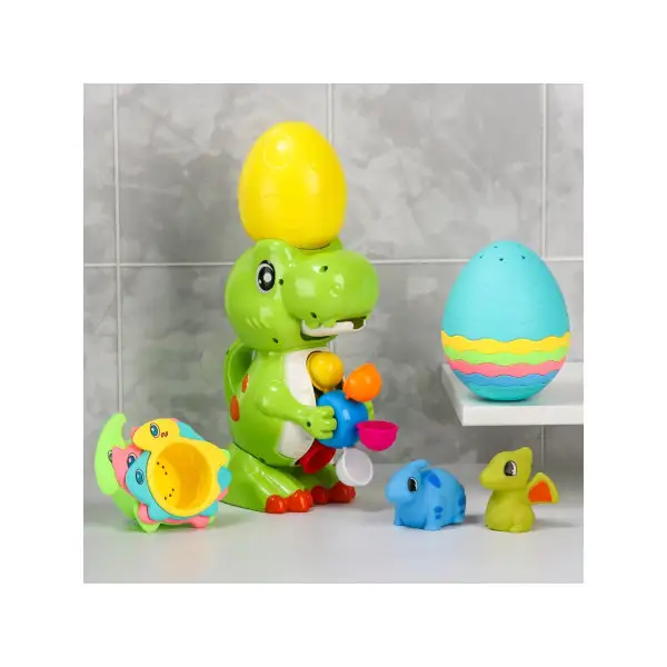 Набор игрушек для ванны "Мельница. Динозаврик", со стаканчик