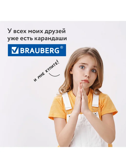 Brauberg Карандаши цветные, ударопрочные, детские, набор 12 цветов, 24 цв., фото 6