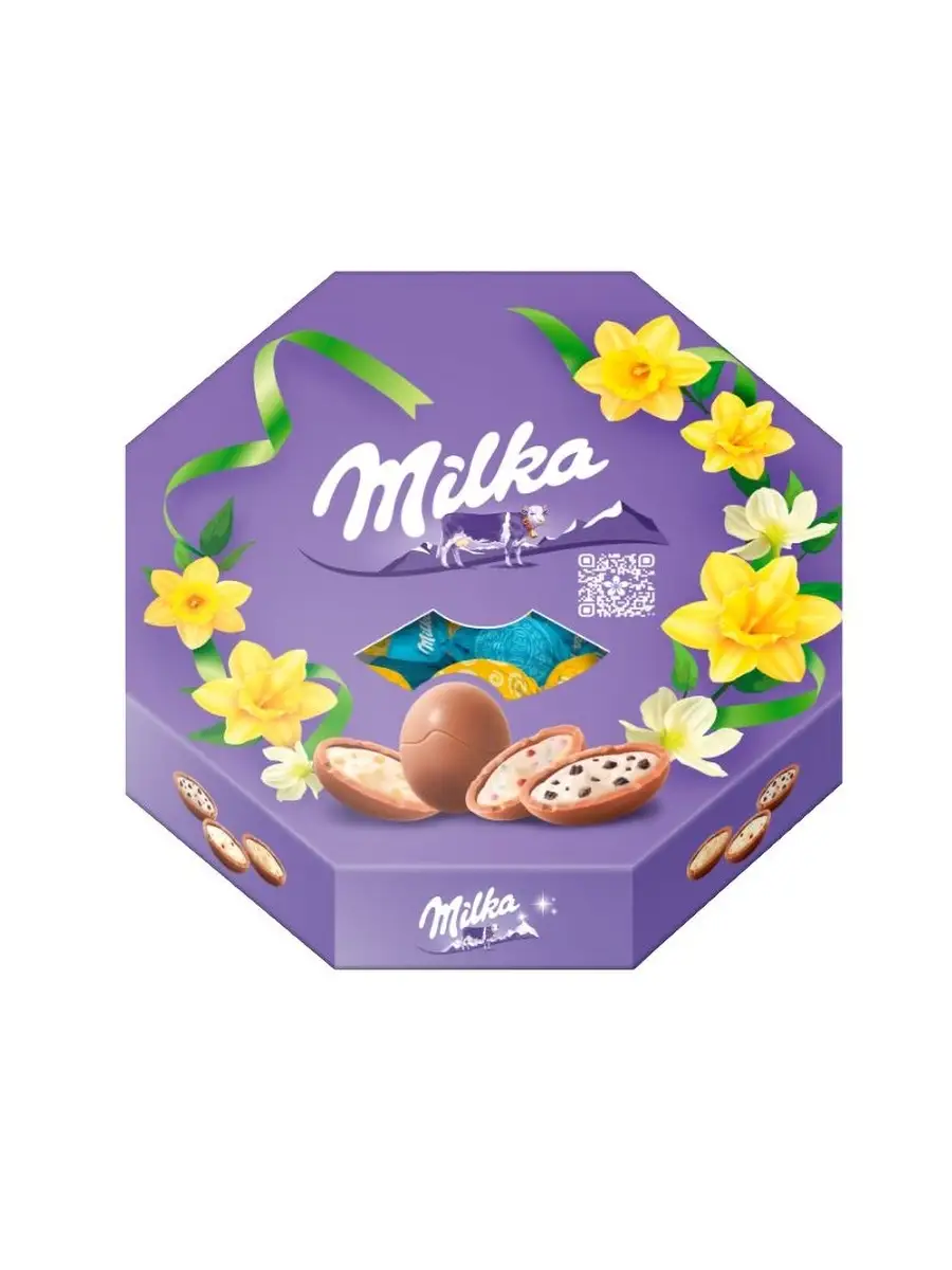 Шоколад молочный Milka BONBON в форме яйца ассорти, 94,5г Milka 64146915  купить в интернет-магазине Wildberries