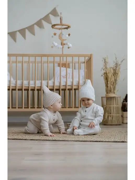 Marina Textile Шапка бини для новорожденного демисезон, желтый, фото 5