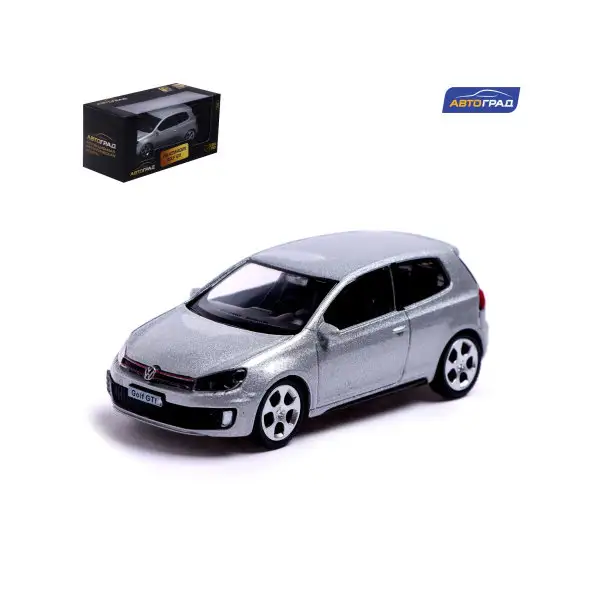 Машина металлическая VOLKSWAGEN GOLF GTI, цвет серебро