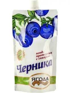 Altaimag Сибирская Ягода протертая Черника на сахаре, 280г
