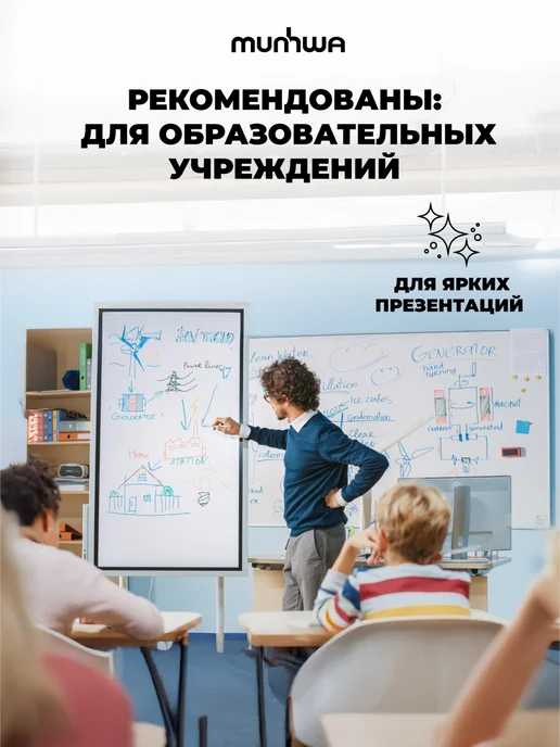 MunHwa Маркеры для доски набор 12 цветов, 12 цв., фото 8