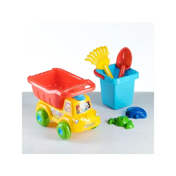 Набор для песочницы Самосвал, ведерко, формочки 31 х 20 х 18см. МИКС
