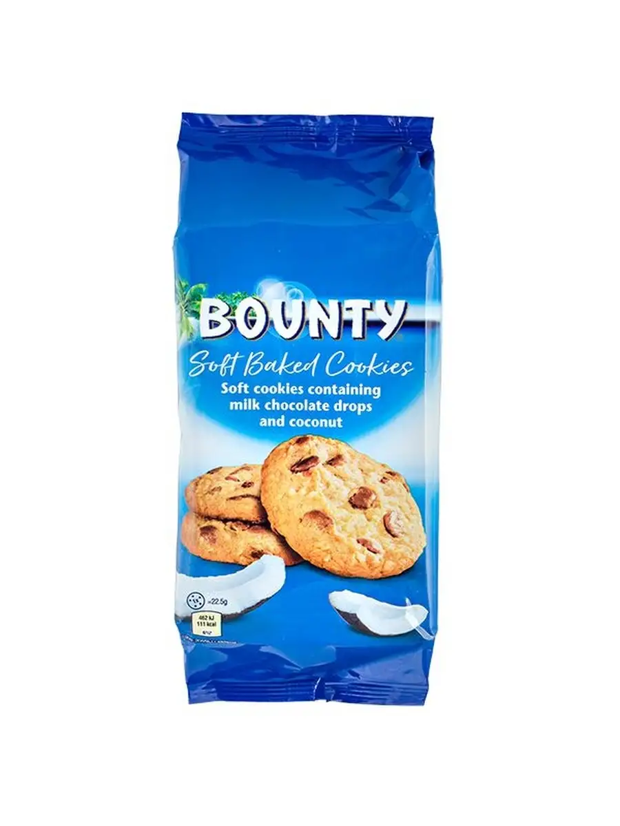 Печенье Bounty Баунти с кусочками шоколада и кокоса 180г Великобритания  Bounty 64516139 купить в интернет-магазине Wildberries