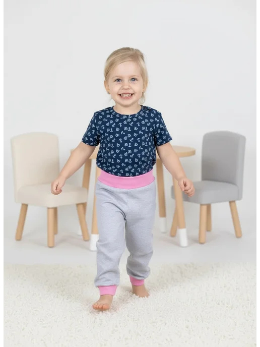 Clever baby Штаны для малышей на резинке, серый, фото 4