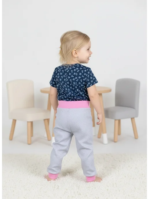 Clever baby Штаны для малышей на резинке, серый, фото 7