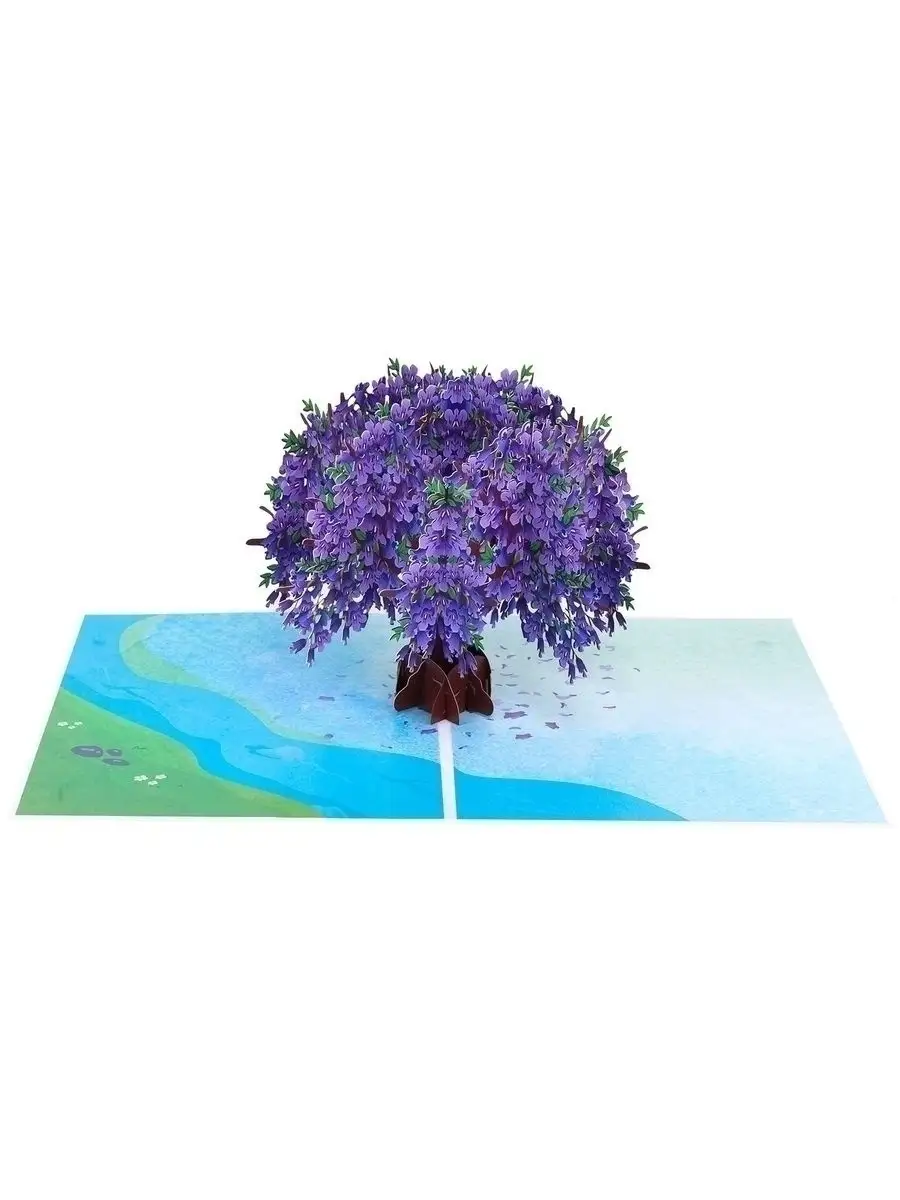Прямоугольник 3d вишневое дерево всплывающая бумажная открытка оптом - вороковский.рф