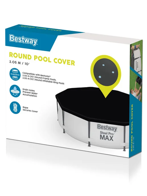 Bestway 58036 Тент для каркасного бассейна круглый 305см, каркасного бассейна круглый 305см, фото 4