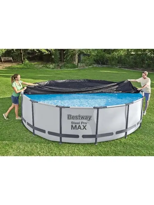 Bestway 58037 Тент для каркасного бассейна круглый 366 см, вариант, фото 7