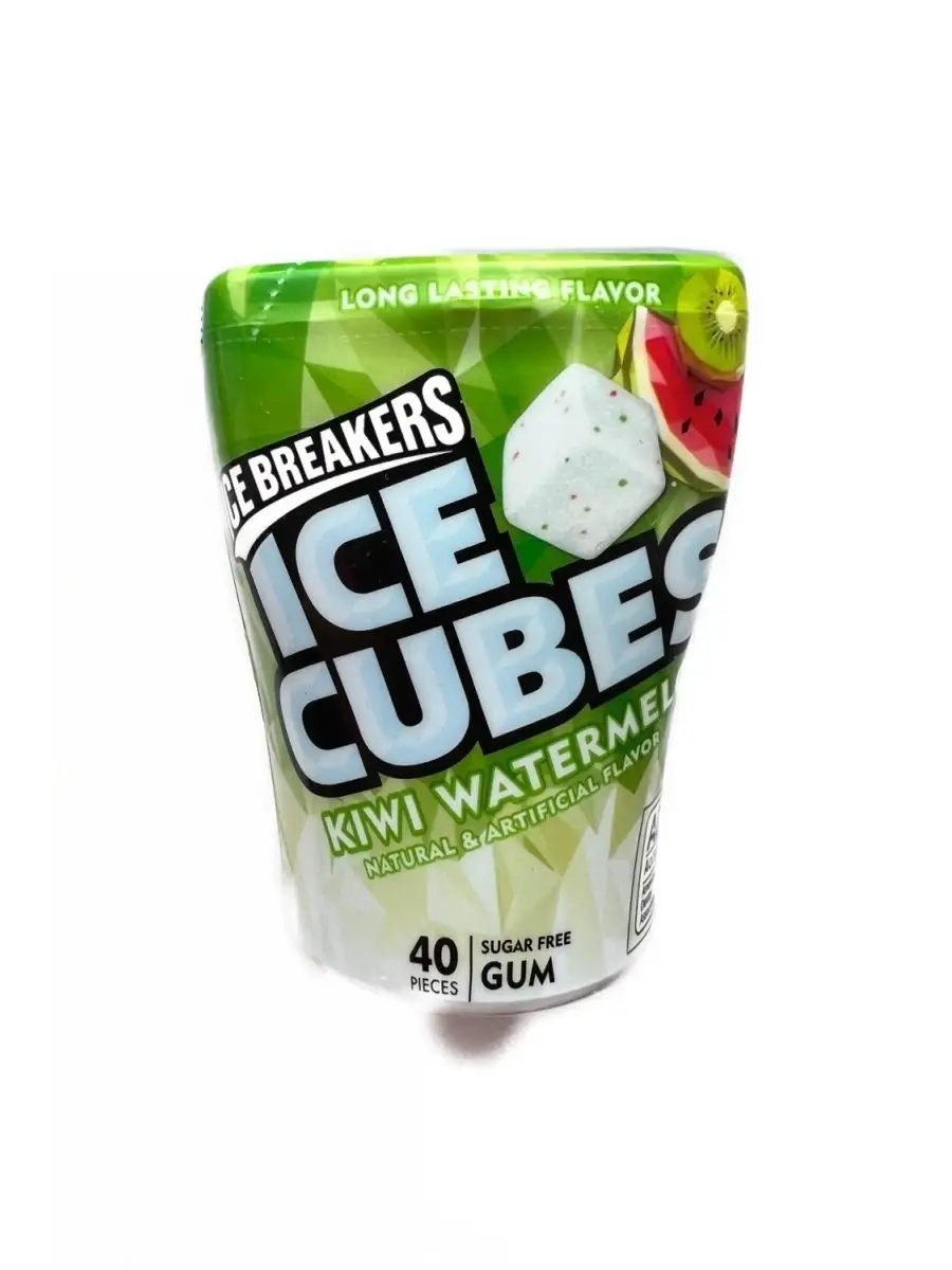 Ice breakers Ice cubes / Жевательная резинка с ксилитом / вкус киви-арбуз  1х40шт ICE BREAKERS 64837376 купить в интернет-магазине Wildberries