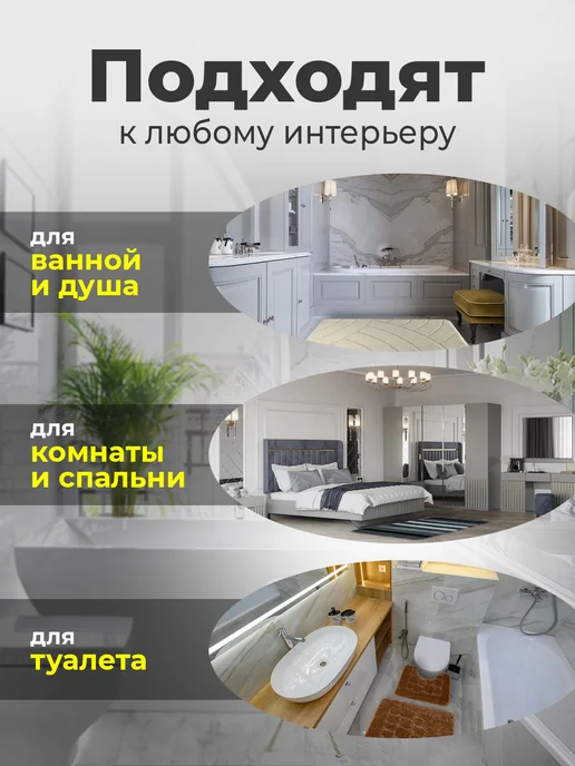 BENGAL Коврик для ванной и туалета противоскользящий, зеленый, фото 3