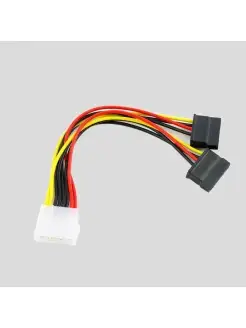 Кабель питания (переходник) Molex IDE 4 Pin - 2 x SATA nuobi 64901186 купить за 143 ₽ в интернет-магазине Wildberries