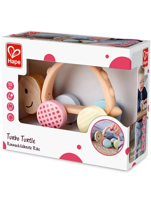 HAPE Каталка для малышей Черепашка Турбо, голубой, фото 5