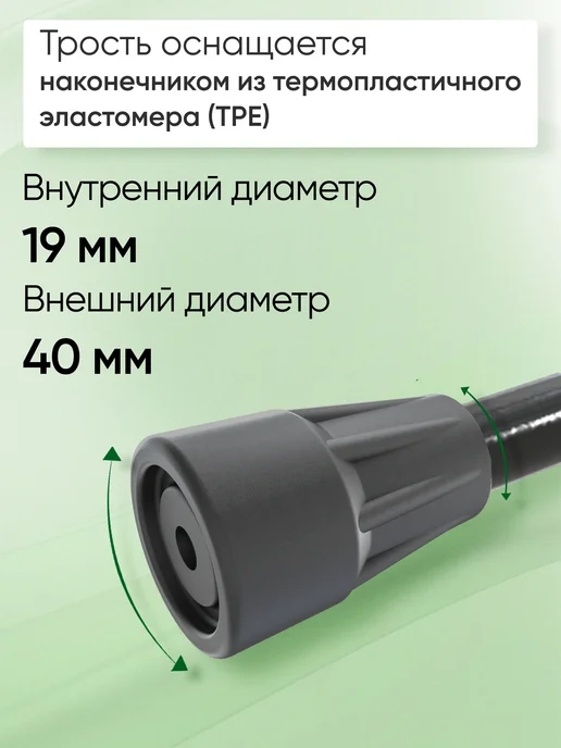 Аверсус Трость опорная с деревянной ручкой, вариант, фото 3