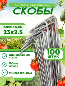 Скобы садовые колышки 1-формы 23х2.5см, d-3 (100 штук) Садовкин 64952393 купить за 615 ₽ в интернет-магазине Wildberries