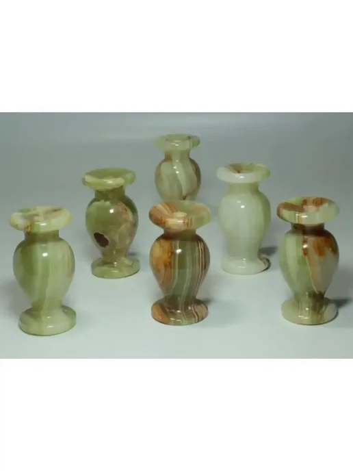 T&Z_Mineral Подсвечник из камня оникс, 6 шт