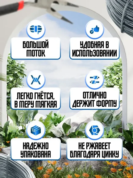 House Repair Проволока для рукоделия, творчества и поделок 0,9 мм, вариант, фото 3