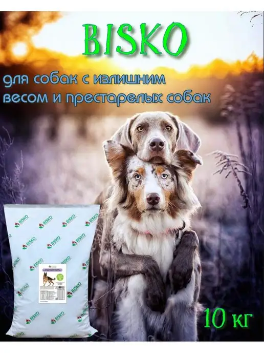 Сухой корм Bisko Лайт Лишним для собак, крупные, средние, 10 кг, фото 2