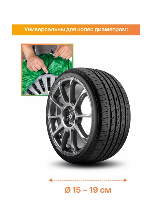 КРОН ГРУПП Чехлы для хранения авто колес R15-19, 4 шт, фото 2
