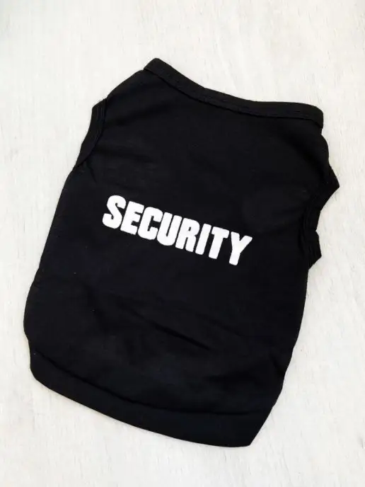 Party Pet Футболка для кошек и собак Security Boss, черный, фото 2