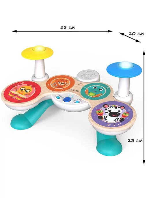 HAPE Музыкальная игрушка Барабанная установка для малышей, синий, фото 3