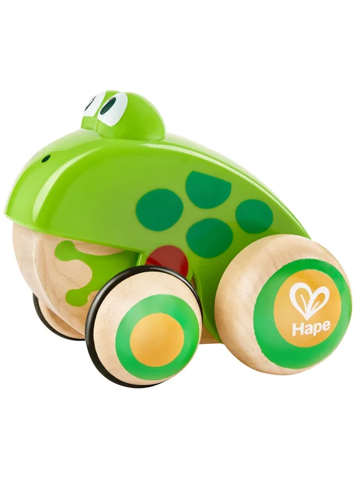 HAPE Каталка на веревочке Семья лягушек, серый, фото 7